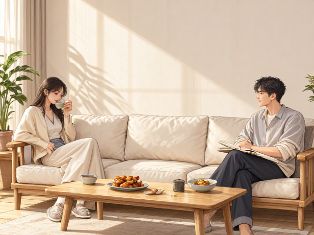小户型实木沙发怎么选?北欧清新风,围合式布局,打造高颜值客厅