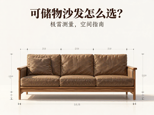 可储物实木沙发怎么选?极简无扶手设计,精准测量空间尺寸指南