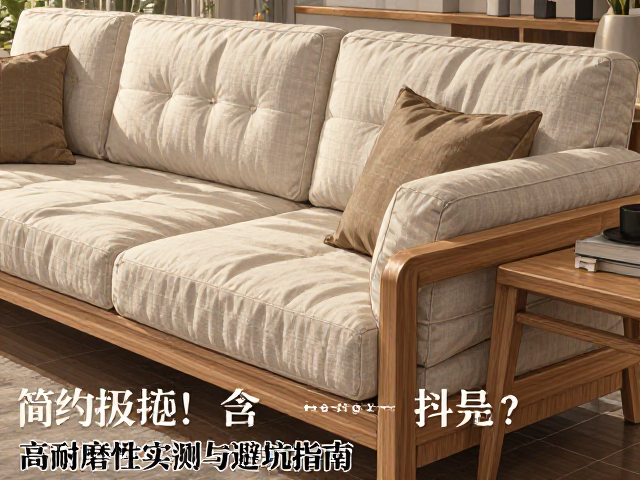 简约现代棉麻软包实木沙发怎么选？高耐磨性实测与避坑指南