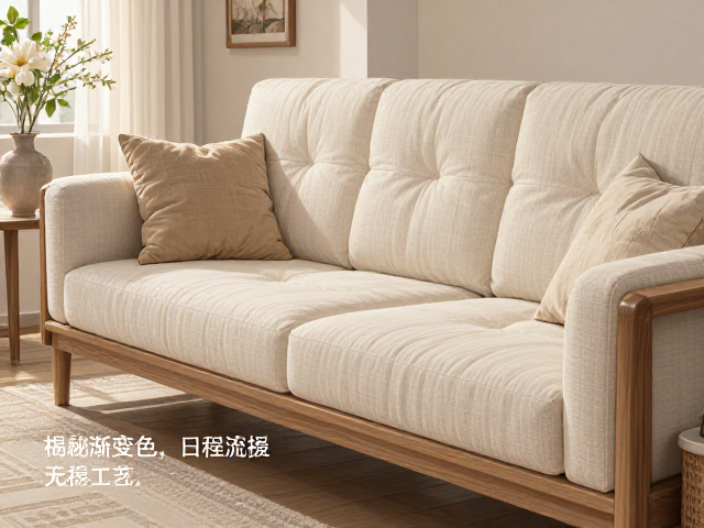 棉麻软包实木沙发怎么选?揭秘渐变色工艺与色牢度关键标准
