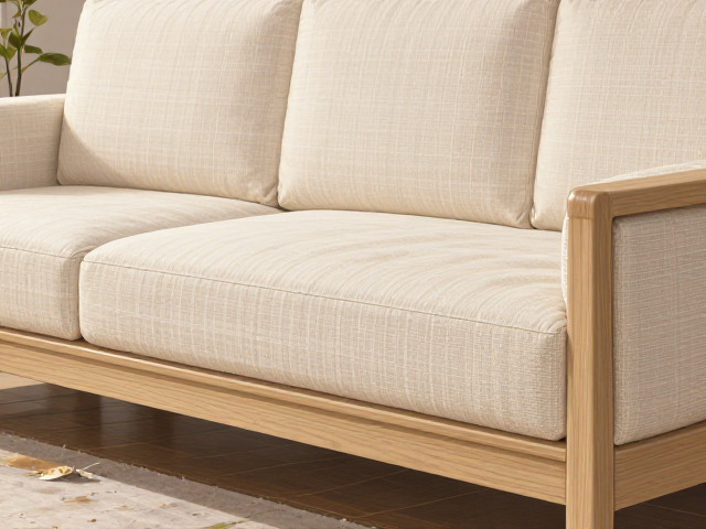 棉麻软包实木沙发怎么选?纯色,高密度海绵,舒适耐用不踩坑