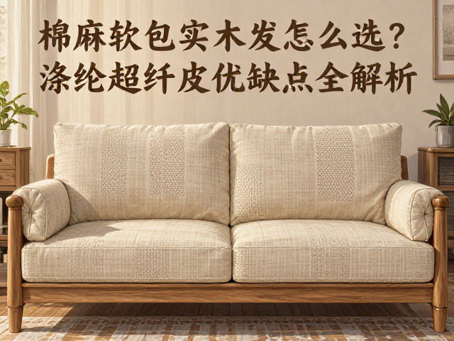 棉麻软包实木沙发怎么选?涤纶超纤皮优缺点全解析