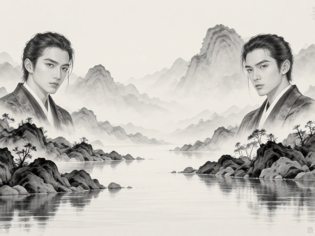 现代简约枯山水设计,黑白灰主调打造极致静谧空间