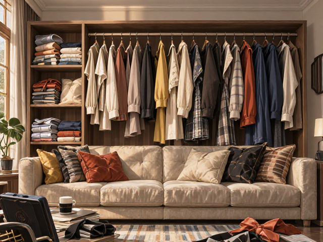 卧室换季衣物收纳攻略,沙发背景墙巧设储物柜,小户型显大又实用