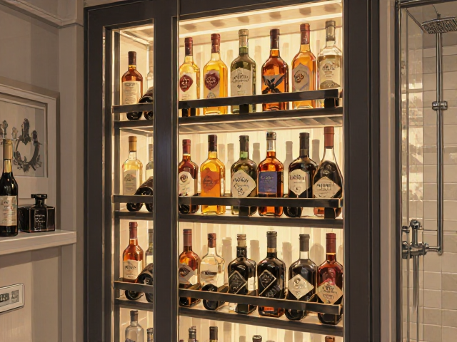 小户型家用红酒展示柜,淋浴区壁龛柜收纳美学