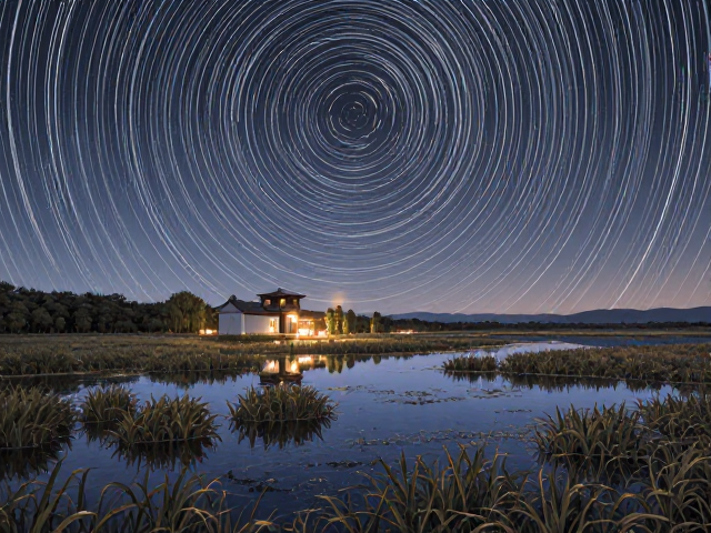 湿地机位推荐，星轨叠加绝景，避开封闭区拍出大片
