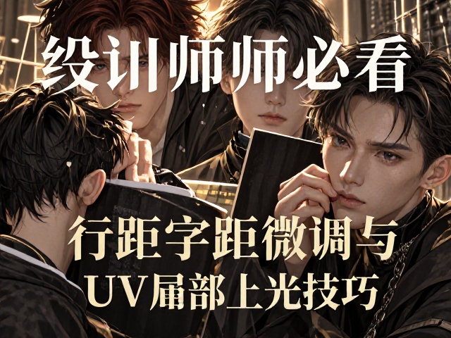 版式排版设计师必看,行距字距微调与UV局部上光技巧
