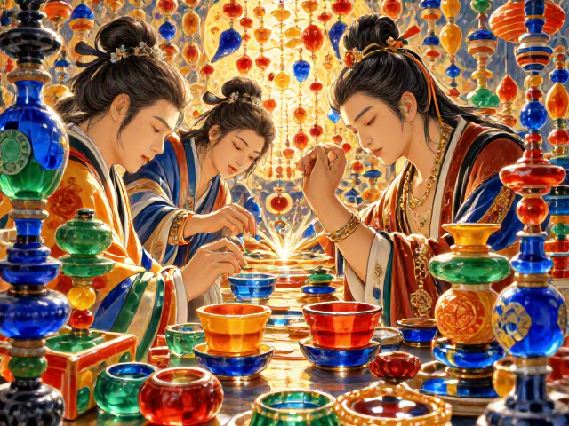 古法琉璃修复，色彩明艳层次丰富，严格匹配原工艺还原古韵