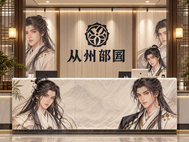 前台迎宾布饰定制，企业Logo印制与高回弹填充物选购指南