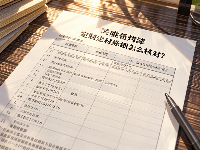 成品烤漆定制合同明细怎么核对?避坑指南与细节清单