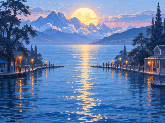 北欧风格浪漫海洋感设计,对称图案打造唯美空间美学