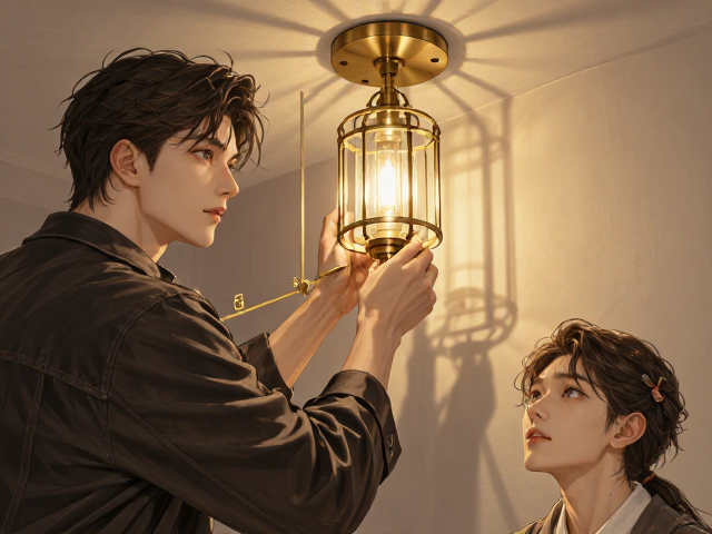 北欧风黄铜拉丝灯具安装尺寸指南，精准适配不翻车