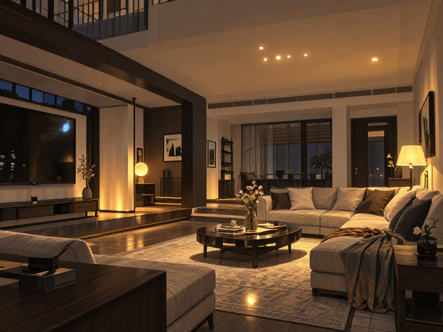 客厅主厅与地下室防潮灯搭配，智能感应夜灯打造全屋氛围