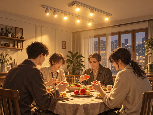 客厅磁吸轨道灯怎么选?高显色照明让食物更诱人