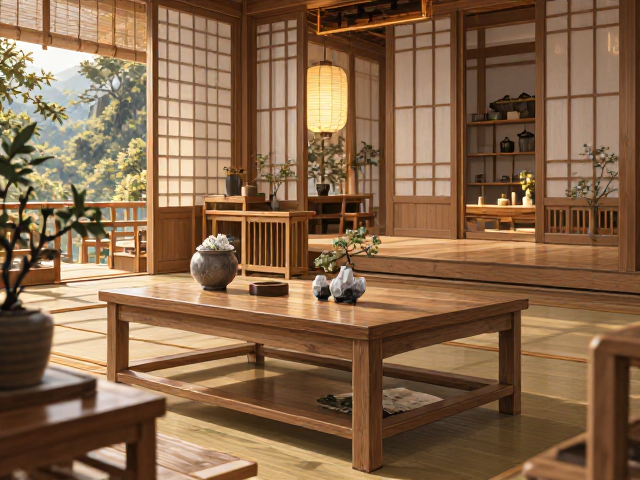 日式田园风水晶松木家具,打造自然治愈家居空间