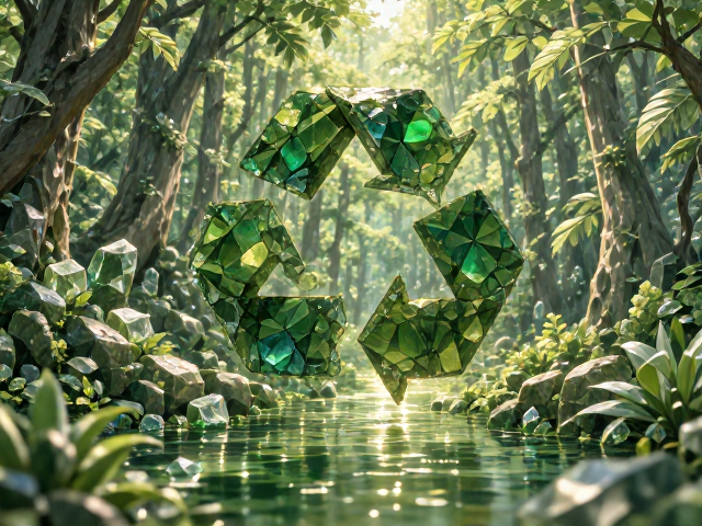 环保可回收材料喷漆水晶工艺,绿色美学与SEO流量新趋势