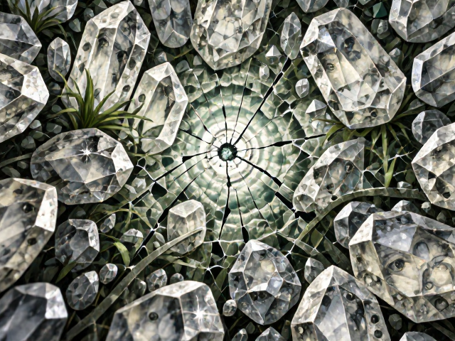 环保可再生水晶，裂纹成因解析与天然美学价值