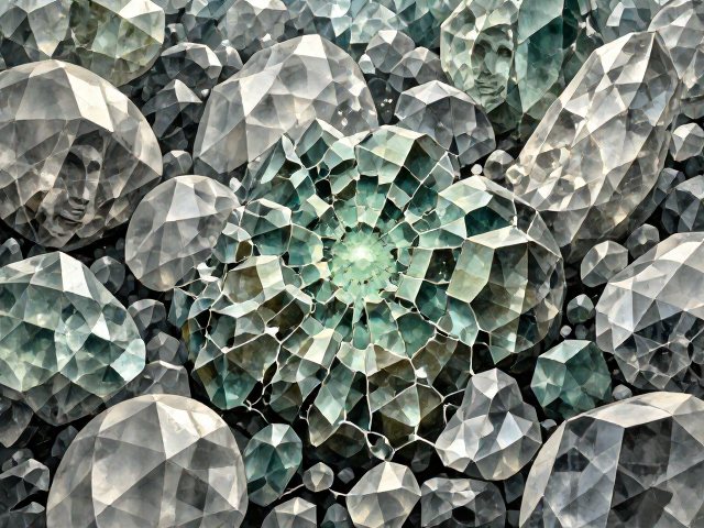 环保可再生水晶，裂纹成因解析与天然美学价值