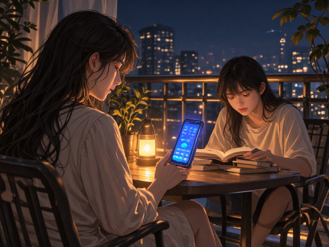 智能语音操控阳台休闲区,高显彩LED光源打造沉浸式夜读角