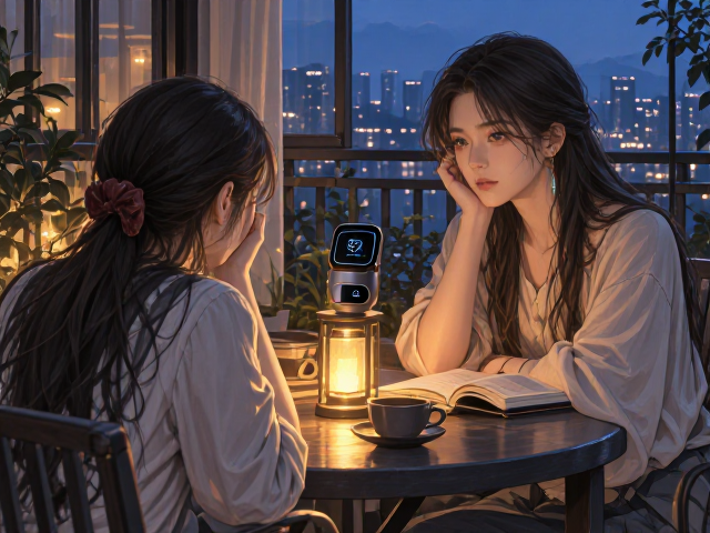 智能语音操控阳台休闲区,高显彩LED光源打造沉浸式夜读角