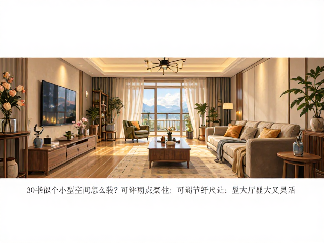 30平米以上小型空间怎么装?可调节尺寸家具让大厅显大又灵活