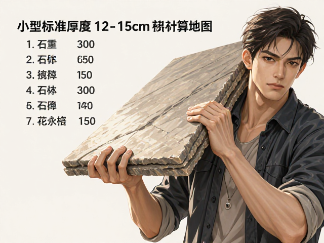 小型标准厚度12-15cm石板搬运重量计算指南