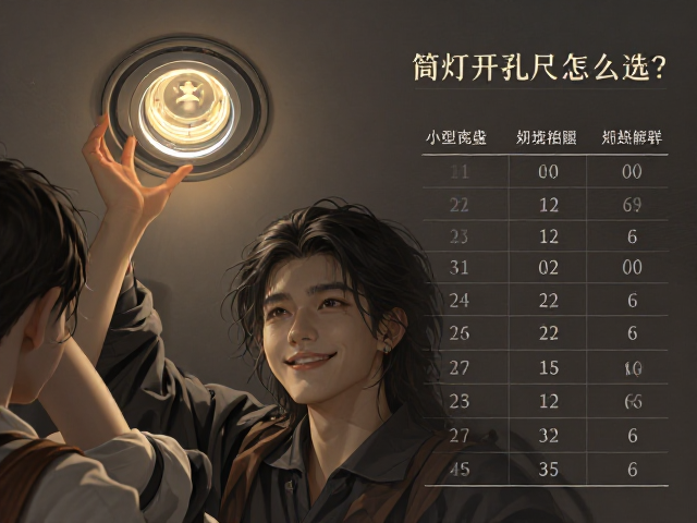 筒灯开孔尺寸怎么选?小型底盘直径对照表及安装指南