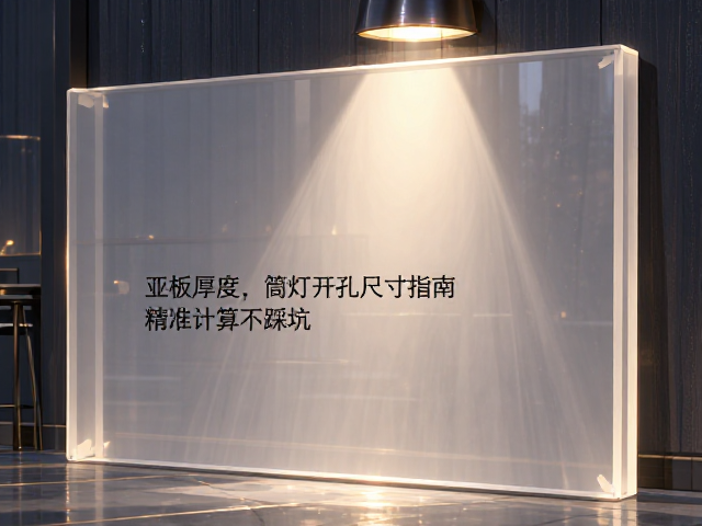小型亚克力板厚度与筒灯开孔尺寸指南,精准计算不踩坑