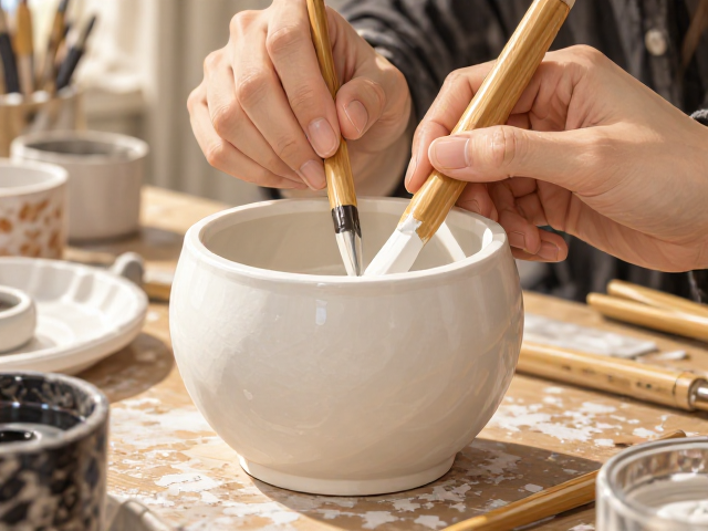 DIY陶瓷摆件教程,如何用水性漆打造高级磨砂感