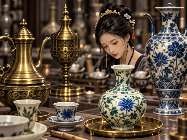陶瓷摆件工艺解析,釉下彩釉上彩与黄铜铁艺铝合金种类全攻略