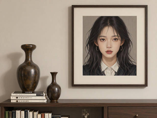 玄关摆件与墙面挂画搭配,书架层板上的家居美学指南