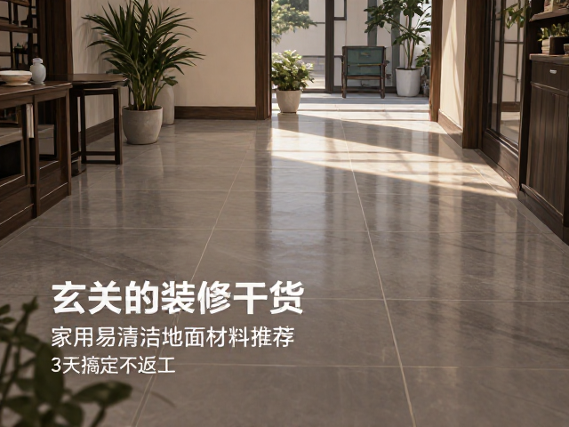 玄关装修干货,家用易清洁地面材料推荐,3天搞定不返工