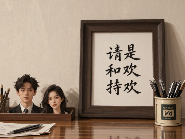 家用软装摆件与墙面励志挂画搭配,办公桌收纳提升效率