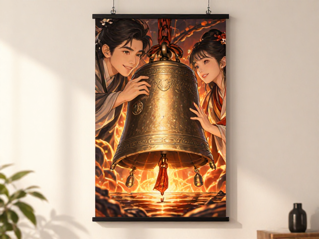 春节喜庆钟与励志挂画,家用软装摆件搭配灵感