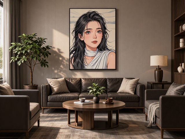 会客室软装搭配指南,卡通挂画提升居家格调,打造高流量接待空间