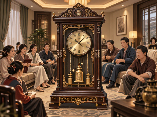 中式传统钟摆件,多人家庭聚会客厅软装装饰指南