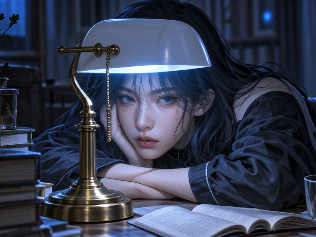 白色复古黄铜台灯,低蓝光护眼设计,打造温馨阅读角落