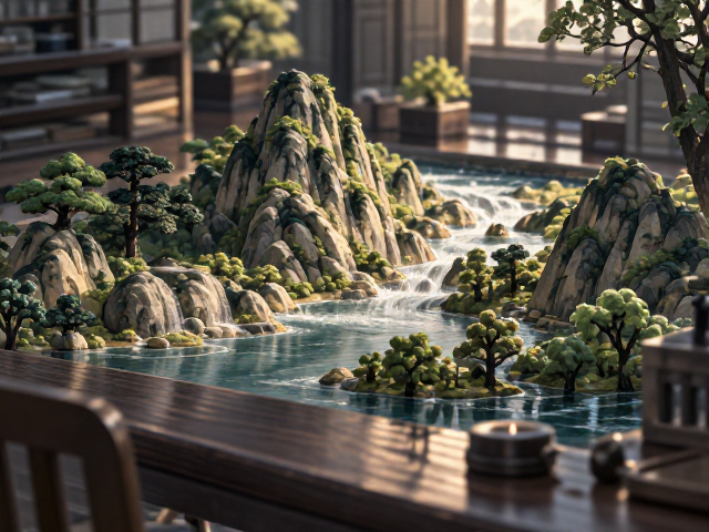 迷你桌面摆件，10-30cm微缩景观构建，打造紧凑型桌面美学