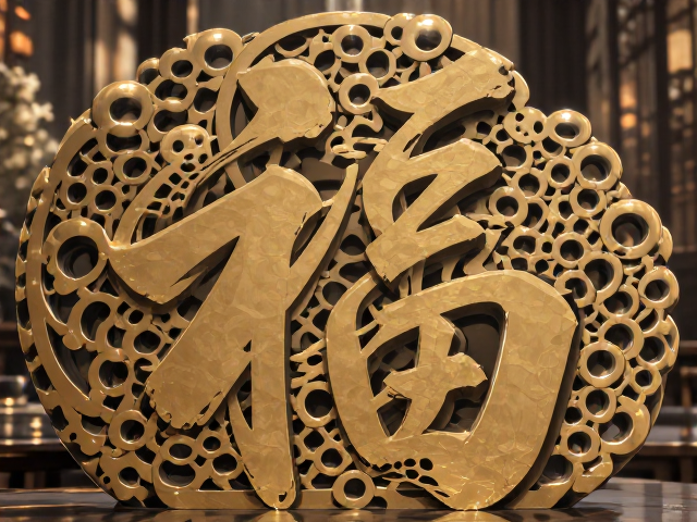 无气泡镂空工艺摆件,艺术书法与家居美学的完美融合