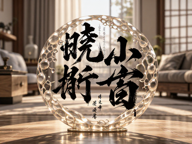 无气泡镂空工艺摆件,艺术书法与家居美学的完美融合
