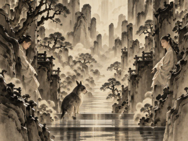 东方水墨韵镂空摆件，仿石材肌理打造高级家居艺术氛围