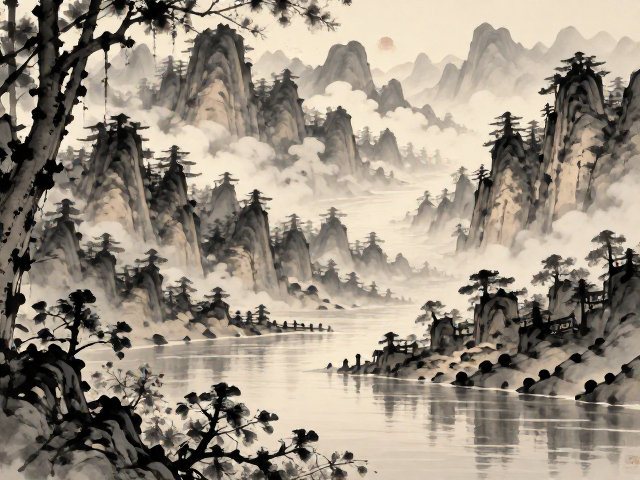 东方水墨韵镂空工艺摆件,浮雕压印打造家居艺术新宠