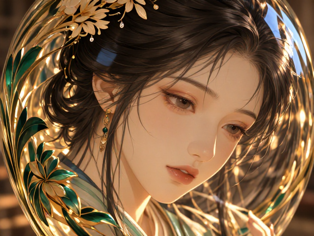 玻璃镂空工艺摆件，手工彩绘打造通透艺术珍品