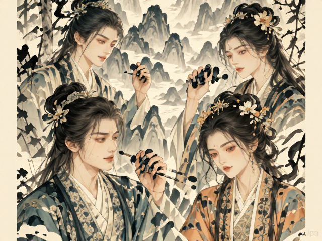 东方水墨韵镂空工艺摆件，多层叠加的艺术之美