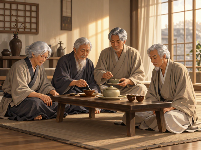 银发族家装,日式侘寂风经济型摆件,提升居家质感与舒适度