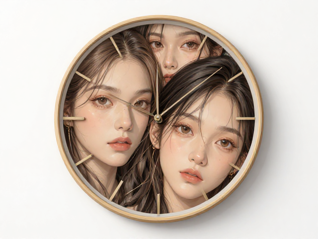 圆形钟表A4大小,自然仿生设计,简约百搭装饰画推荐