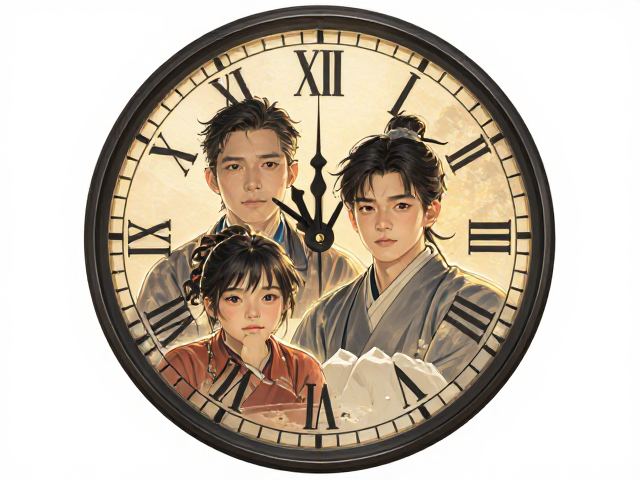 圆形钟表设计,对称平衡之美,寓意圆满和谐人生