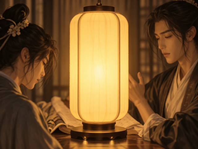 中式典雅可调光阻燃材料灯具,安全与美感并存