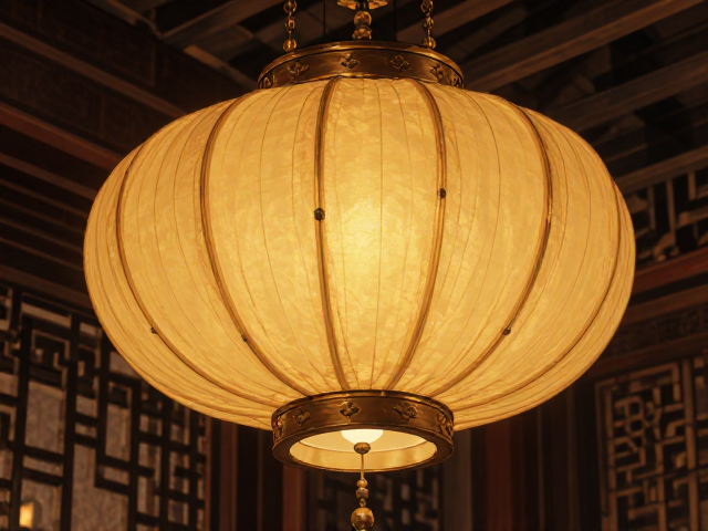 中式典雅可调光阻燃材料灯具,安全与美感并存