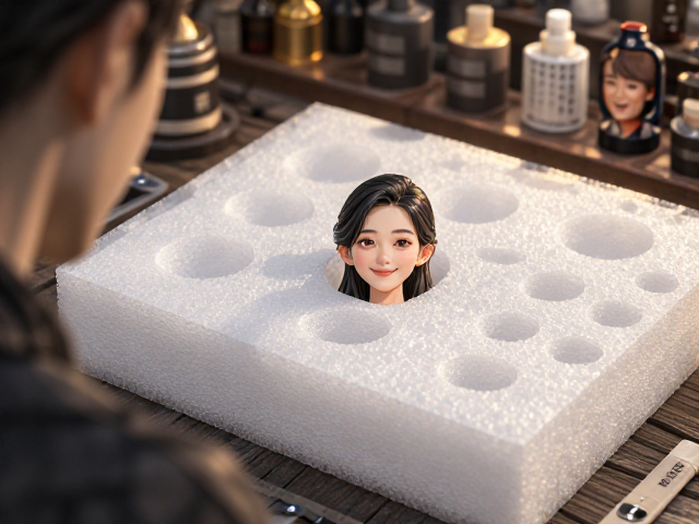 迷你桌面摆件3D扫描定制,泡沫保护包装发货